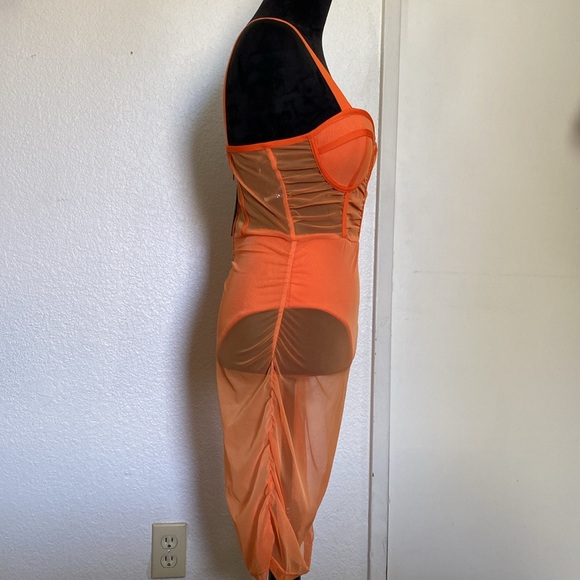 Fashion Nova orange see through dress - Picture 7 of 7